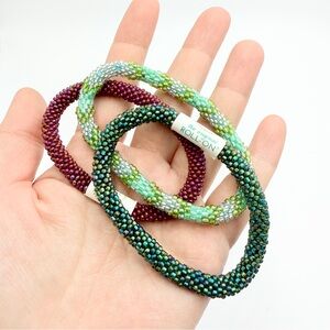 Aid The Original Roll-On Bracelets Three Sets Bundle Handmade in Nepal